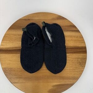 New Womens Bombas Marl Knit Blue Gripper Comfort House Slippers Size M 6-9 NWOB